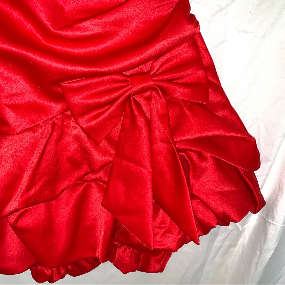 STRAPLESS RED DRESS - Picture 2 of 3